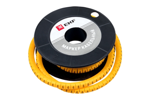 Маркер кабельный 1,5 мм2 '6' (1000 шт.) (ЕС-0) EKF PROxima