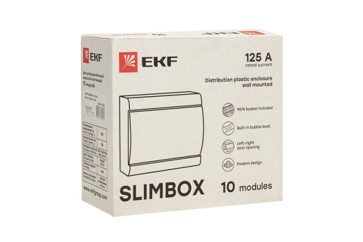 Щит распределительный ЩРН-П-10 'SlimBox' белая дверца IP41 EKF PROxima