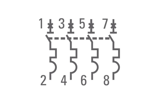 Автоматический выключатель 4P 8А (C) 4,5kA ВА 47-63 EKF PROxima