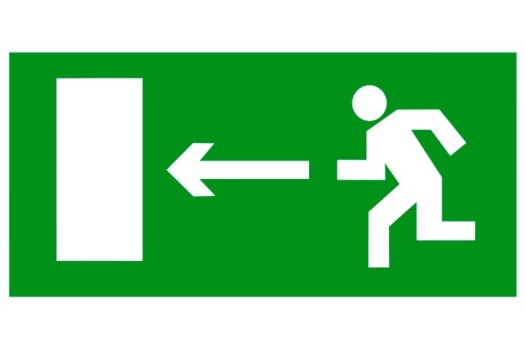 Знак &quot;Направление к эвакуационному выходу налево&quot; 150х300мм EKF PROxima (100шт)
