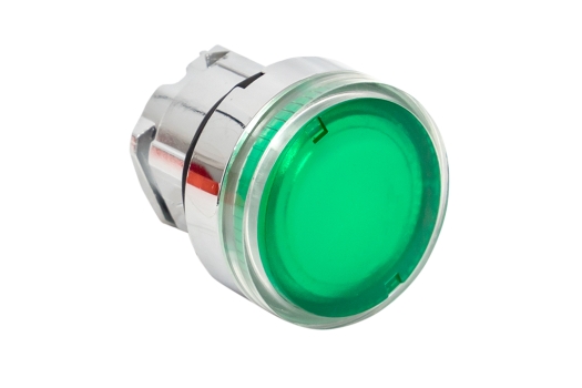 Исполнительный механизм кнопки XB4 зеленый плоский возвратный без фиксации, с подсветкой EKF PROxima