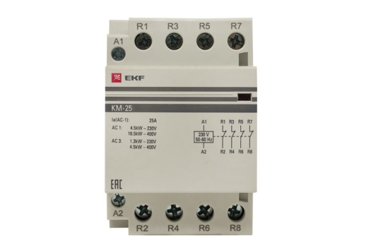 Контактор модульный КМ 25А 4NC (3 мод.) EKF PROxima