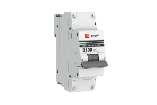 Автоматический выключатель 1P 100А (D) 10kA ВА 47-100 EKF PROxima