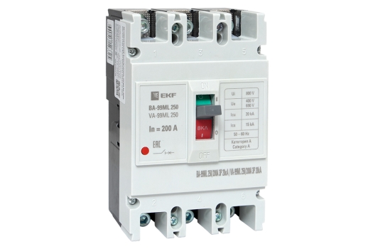 Автоматический выключатель ВА-99МL 250/200А 3P 20кА EKF Basic