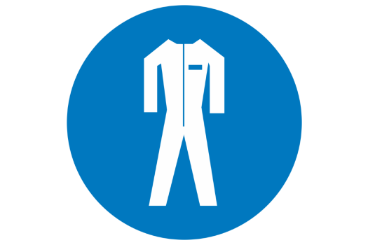 Знак M 07 &quot;Работать в защитной одежде&quot; ф200 мм, пластик ГОСТ Р 12.4.026-2001 EKF (100шт)