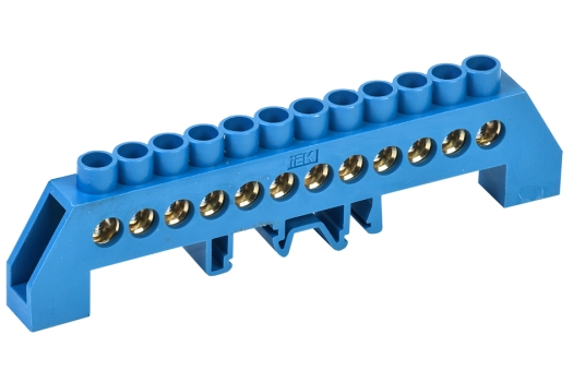Шина N 'ноль' в комбинированном DIN-изоляторе типа 'Стойка' ШНИ-8х12-12-КС-С IEK