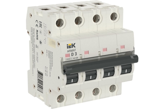 ARMAT Автоматический выключатель M10N 4P D 3А IEK