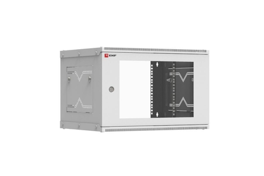 Шкаф телекоммуникационный настенный разборный 6U (600х450) дверь стекло, Astra серия EKF PROxima