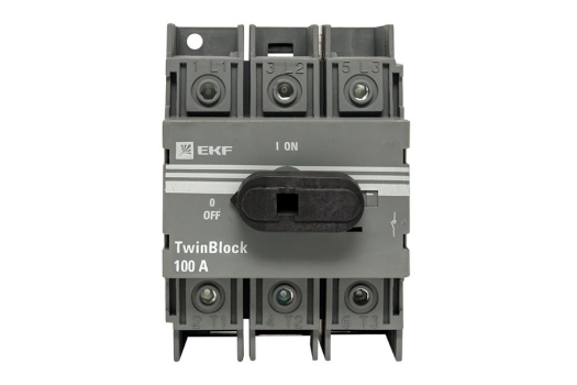 Рубильник 100A 3P c рукояткой управления для прямой установки TwinBlock EKF