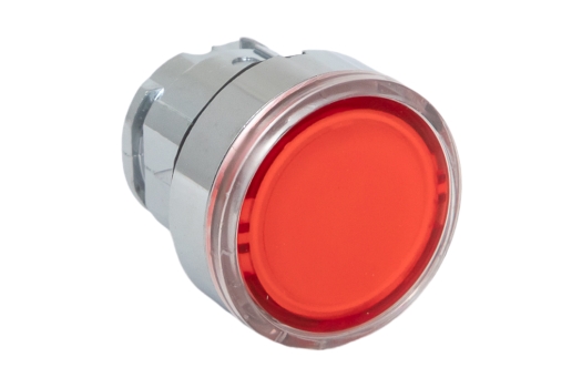 Исполнительный механизм кнопки XB4 красный плоский возвратный без фиксации, с подсветкой EKF PROxima (10шт)