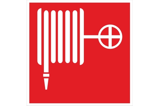 Знак F 02 "Пожарный кран" 200х200 мм, пластик ГОСТ Р 12.4.026-2001 EKF (100шт)