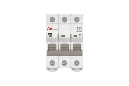 Выключатель автоматический AV-10 3P 16A (D) 10kA EKF AVERES