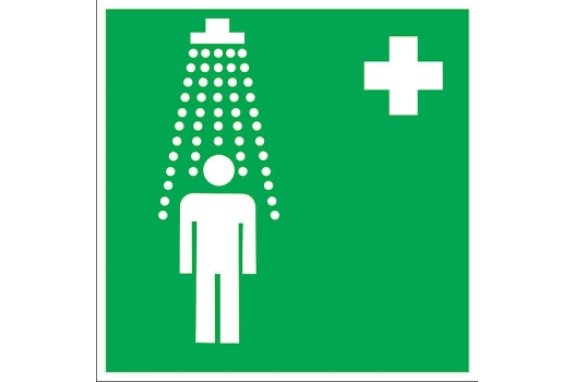 Знак медицинского и санитарного назначения EC 03 &quot;Пункт приема гигиенических процедур (душевые)&quot; 200х200 мм, пластик ГОСТ Р 12.4.026-2001 EKF (100шт)