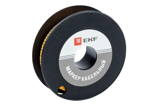 Маркер кабельный 2,5 мм2 "1" (1000 шт.) (ЕС-1) EKF PROxima (200уп)