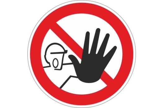 Знак светоотражающий P 06 "Доступ посторонним запрещен" 200х200 мм, пластик ГОСТ Р 12.4.026-2015 EKF (100шт)