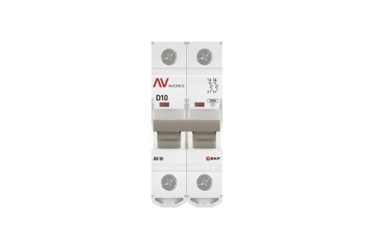 Выключатель автоматический AV-10 2P 10A (D) 10kA EKF AVERES