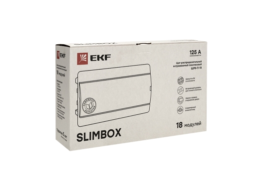 Щит распределительный ЩРВ-П-18 'SlimBox' белая дверца IP41 EKF PROxima