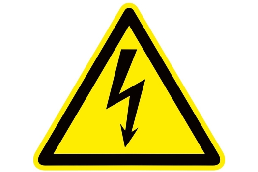 Знак пластик "Опасность поражения электрическим током" (Молния) W08 (150х150мм.) EKF PROxima (10шт)