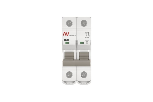 Выключатель автоматический AV-6 2P 20A (B) 6kA EKF AVERES