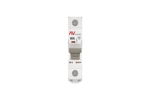 Выключатель автоматический AV-6 1P 25A (B) 6kA EKF AVERES