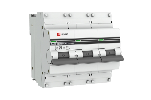 Автоматический выключатель 3P 125А (C) 10kA ВА 47-100M без теплового расцепителя EKF PROxima (36шт)