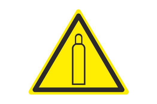 Знак пластик W19 'Газовый баллон' (150x150x150) ГОСТ 12.4.026-2015 EKF PROxima