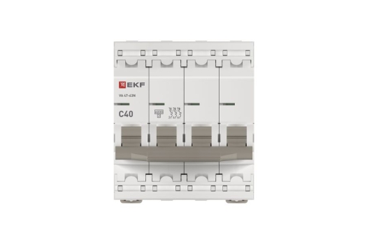 Автоматический выключатель 4P 40А (C) 6кА ВА 47-63N EKF PROxima