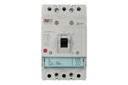 Автоматический выключатель AV POWER-1/3 20А 80kA TR EKF AVERES