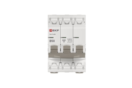 Автоматический выключатель 3P 50А (B) 6кА ВА 47-63N EKF PROxima