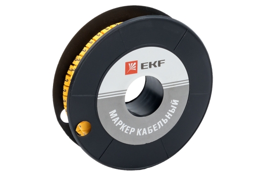 Маркер кабельный 6,0 мм2 "3" (350 шт.) (ЕС-3) EKF PROxima (200уп)