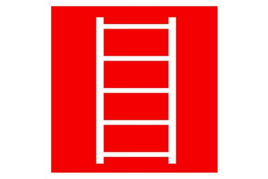 Знак F 03 "Пожарная лестница" 200х200 мм, пленка самоклеящаяся с покрытием фотолюминесцентным ГОСТ Р 12.4.026-2001 EKF (100шт)