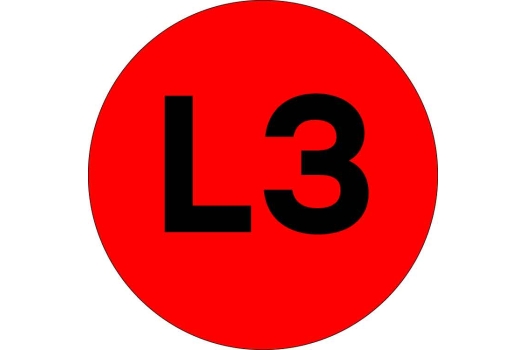 Наклейка "L3" d=20мм EKF PROxima (100шт)