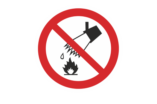 Знак P 04 &quot;Запрещается тушить водой&quot; 200х200 мм, пленка самоклеящаяся ГОСТ Р 12.4.026-2015 EKF (100шт)