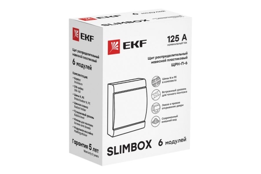 Щит распред. навесной ЩРН-П-6 'SlimBox' IP41 EKF