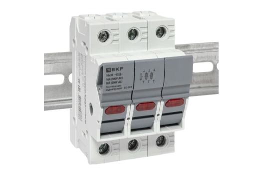 Предохранитель-разъединитель DF 10х38 3Р (тип ПВЦ) EKF