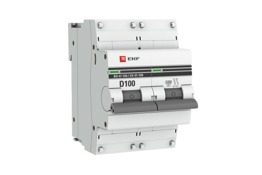 Автоматический выключатель 2P 100А (D) 10kA ВА 47-100 EKF PROxima (54шт)