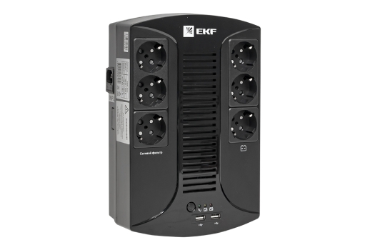 Источник Бесперебойного Питания Линейно-интерактивный E-Power Home 800 ВА PROxima 6хSchuko, USB