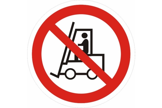 Знак светоотражающий P 07 &quot;Запрещается движение средств напольного транспорта&quot; 200х200 мм, пластик ГОСТ Р 12.4.026-2015 EKF (100шт)