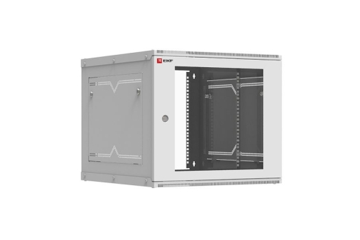 Шкаф телекоммуникационный настенный разборный 9U (600х650) дверь стекло, Astra серия EKF PROxima