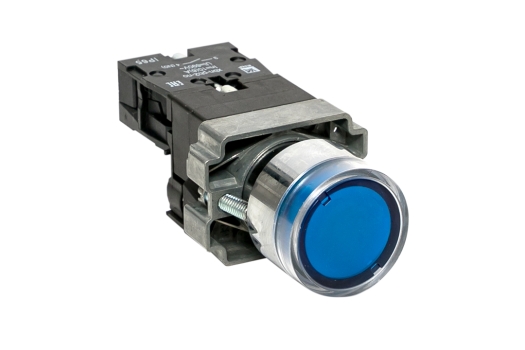 Кнопка BA61 с подсветкой 230В синяя NO IP65 EKF PROxima