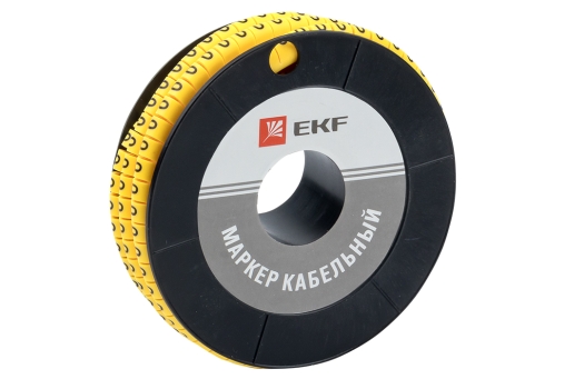 Маркер кабельный 2,5 мм2 "0" (1000 шт.) (ЕС-1) EKF PROxima (200уп)