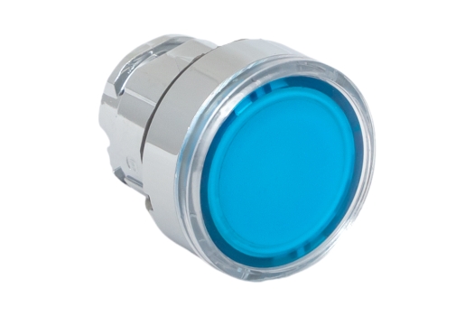 Исполнительный механизм кнопки XB4 синий плоский возвратный без фиксации, с подсветкой EKF PROxima (10шт)