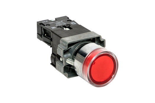 Кнопка BA42 с подсветкой 230В красная NC IP65 EKF PROxima