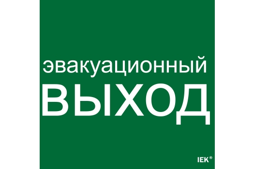 Этикетка самоклеящаяся 310х280мм 'Эвакуационный выход' IEK