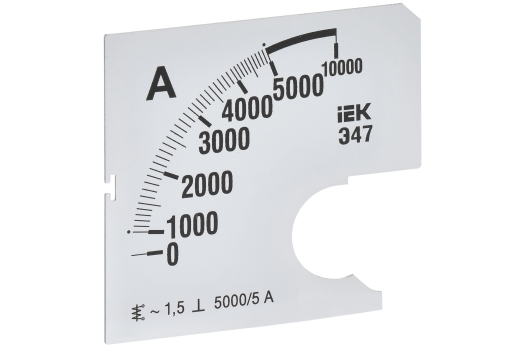 Шкала сменная для амперметра Э47 5000/5А класс точности 1,5 72х72мм IEK