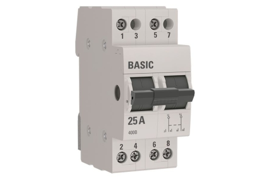 Трехпозиционный переключатель 2P 25А Basic