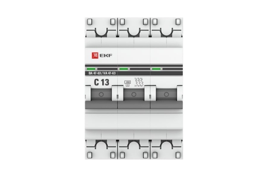 Автоматический выключатель 3P 13А (C) 4,5kA ВА 47-63 EKF PROxima