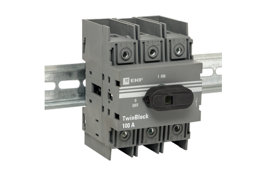 Рубильник 100A 3P c рукояткой управления для прямой установки TwinBlock EKF