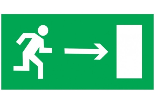 Знак &quot;Направление к эвакуационному выходу направо&quot; 150х300мм EKF PROxima (100шт)