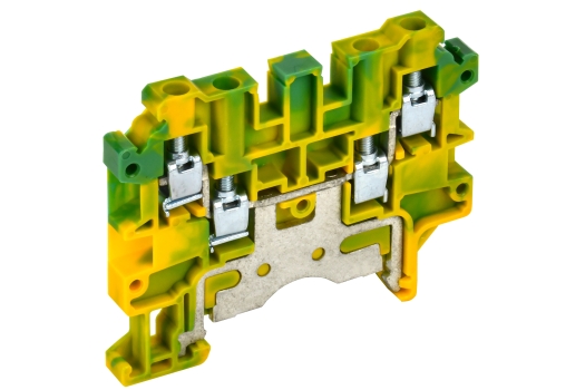 Колодка клеммная CTS-MC-PEN заземляющая 4 вывода 4мм2 желто-зеленая IEK